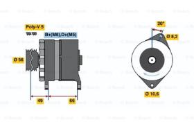 BOSCH 0986037801 - ALTERNADOR