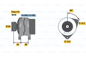 BOSCH 0986038030 - ALTERNADOR