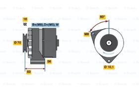 BOSCH 0986038100 - ALTERNADOR