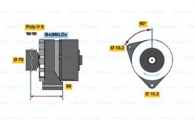 BOSCH 0986038110 - ALTERNADOR