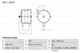 BOSCH 0986038290 - ALTERNADOR