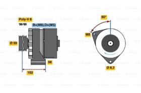 BOSCH 0986038340 - ALTERNADOR