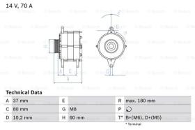 BOSCH 0986038401 - ALTERNADOR