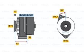 BOSCH 0986038641 - ALTERNADOR