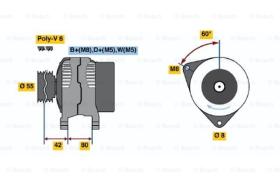 BOSCH 0986038650 - ALTERNADOR