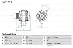 BOSCH 0986038740 - ALTERNADOR