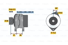 BOSCH 0986038871 - ALTERNADOR