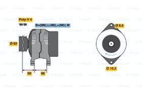 BOSCH 0986038891 - ALTERNADOR