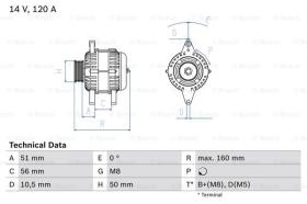 BOSCH 0986039240 - ALTERNADOR