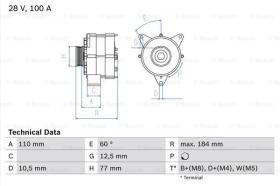 BOSCH 0986041030 - ALTERNADOR