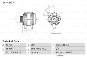 BOSCH 0986042091 - ALTERNADOR