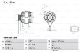 BOSCH 0986042181 - ALTERNADOR