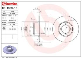 BREMBO 08130910 - DISCO DE FRENO