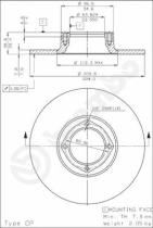 BREMBO 08163310 - DISCO DE FRENO