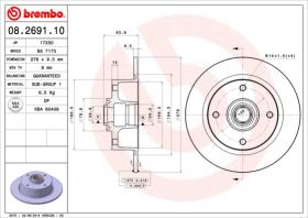 BREMBO 08269110 - DISCO DE FRENO