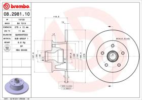 BREMBO 08298110 - DISCO DE FRENO