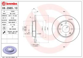 BREMBO 08298510 - DISCO DE FRENO