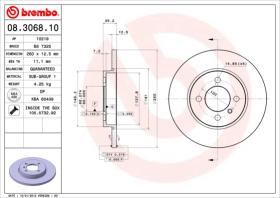 BREMBO 08306810 - DISCO DE FRENO