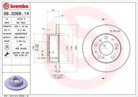 BREMBO 08306914 - DISCO DE FRENO