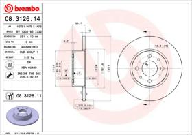 BREMBO 08312614 - DISCO DE FRENO