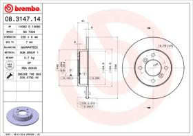 BREMBO 08314714 - DISCO DE FRENO