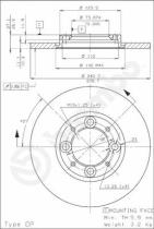 BREMBO 08319010 - DISCO DE FRENO