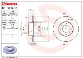 BREMBO 08363610 - DISCO DE FRENO