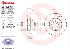 BREMBO 08425014 - DISCO DE FRENO