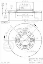 BREMBO 08425110 - DISCO DE FRENO