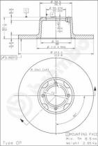 BREMBO 08433410 - DISCO DE FRENO