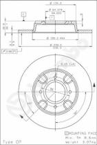 BREMBO 08450110 - DISCO FRENO