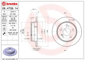 BREMBO 08473814 - DISCO DE FRENO