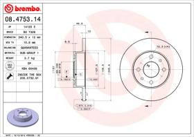 BREMBO 08475314 - DISCO DE FRENO