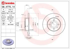 BREMBO 08477514 - DISCO DE FRENO