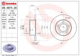 BREMBO 08487420 - DISCO DE FRENO