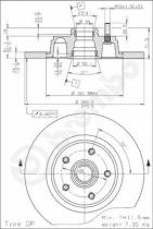 BREMBO 08487510 - DISCO DE FRENO