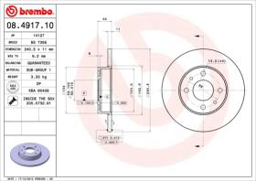 BREMBO 08491710 - DISCO DE FRENO