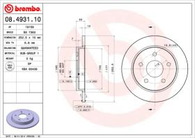 BREMBO 08493110 - DISCO DE FRENO