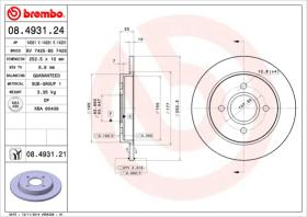 BREMBO 08493124 - DISCO DE FRENO