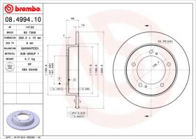 BREMBO 08499410 - DISCO DE FRENO