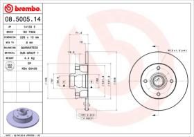 BREMBO 08500514 - DISCO DE FRENO