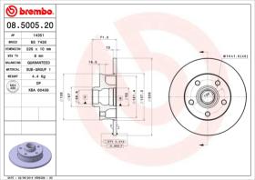 BREMBO 08500520 - DISCO DE FRENO