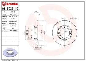 BREMBO 08502610 - DISCO DE FRENO