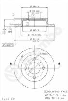 BREMBO 08513110 - DISCO DE FRENO