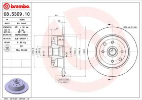 BREMBO 08530910 - DISCO DE FRENO