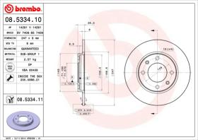 BREMBO 08533410 - DISCO DE FRENO