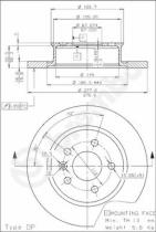 BREMBO 08550110 - DISCO DE FRENO