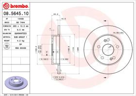 BREMBO 08564510 - DISCO DE FRENO