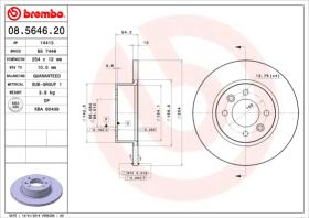 BREMBO 08564620 - DISCO DE FRENO