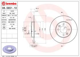 BREMBO 08565110 - DISCO DE FRENO